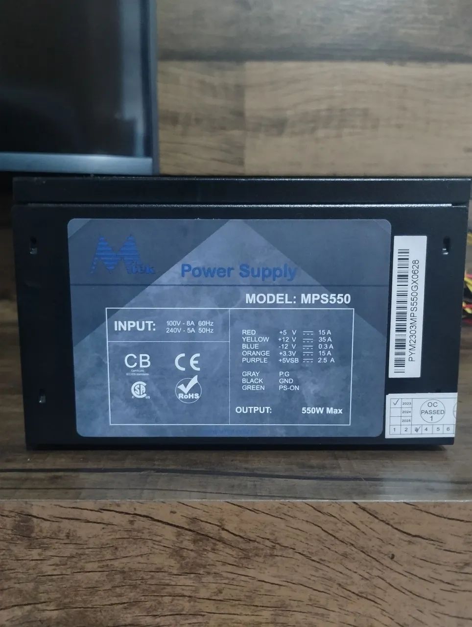 ? Fonte Mtek MPS550 550W - Usada e funcionando perfeitamente! - Foto 4
