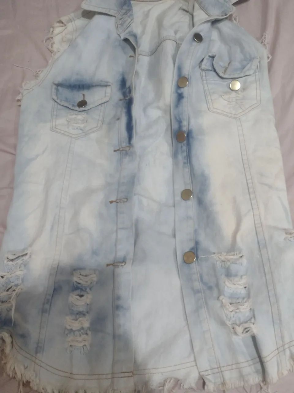 Colete jeans claro - Foto 3