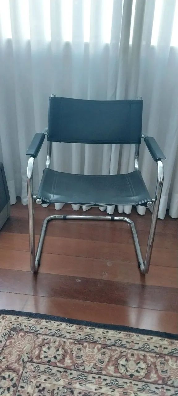 Cadeira cromada e couro  - Foto 2