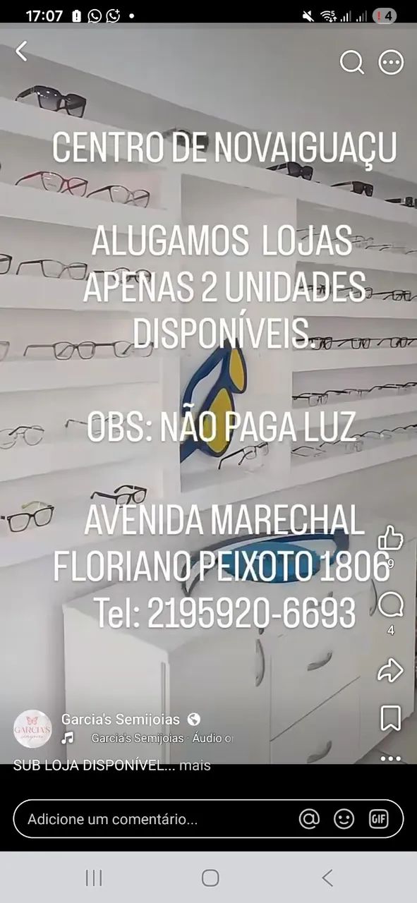 ALUGO LOJAS NO CENTRO DE NOVA IGUAÇU