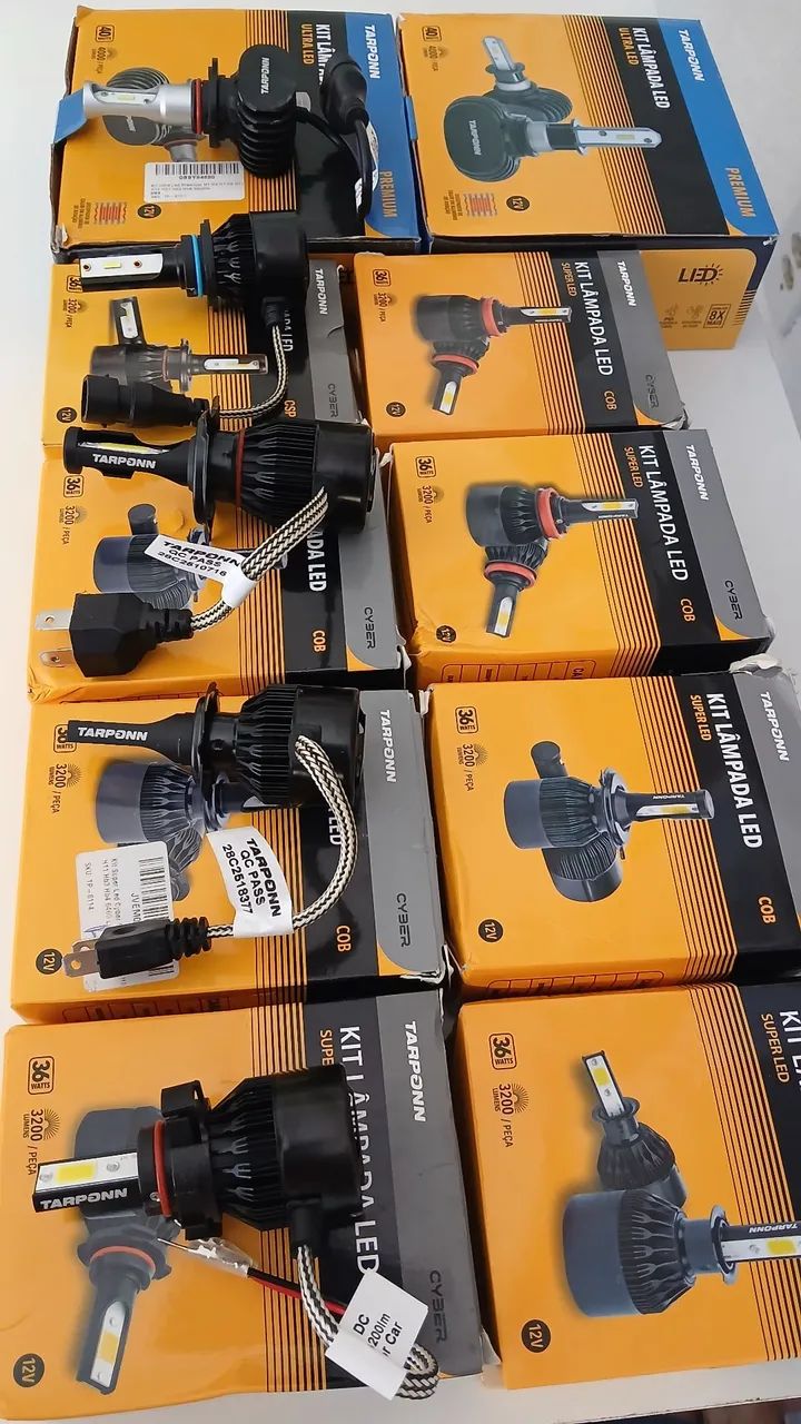Lâmpada Led e ultra led. Torpedo e Iluminação Interna