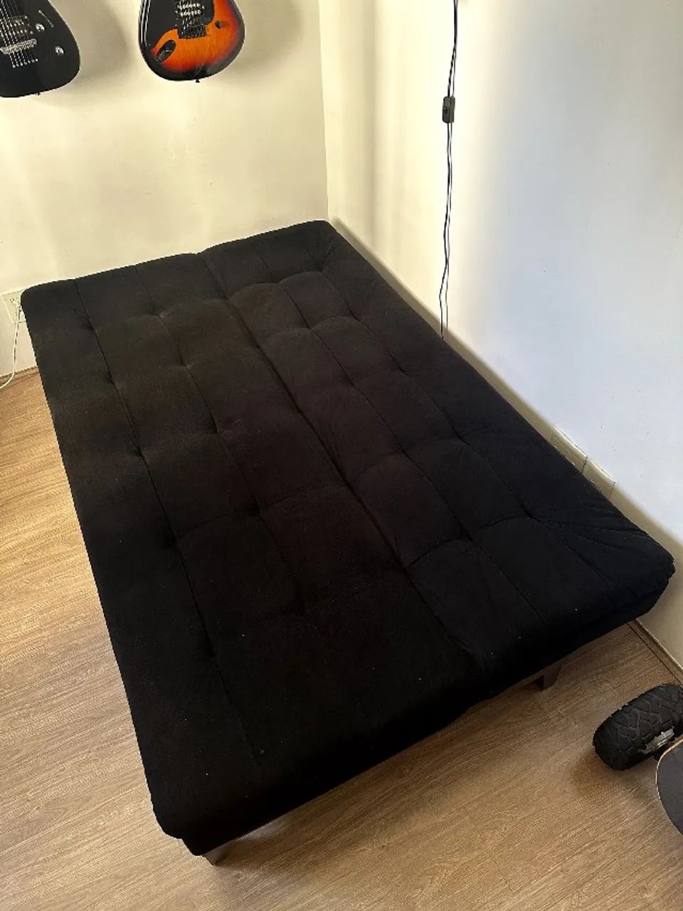 Sofá-Cama 3 Lugares Casal Base e Pés de Madeira - Foto 3