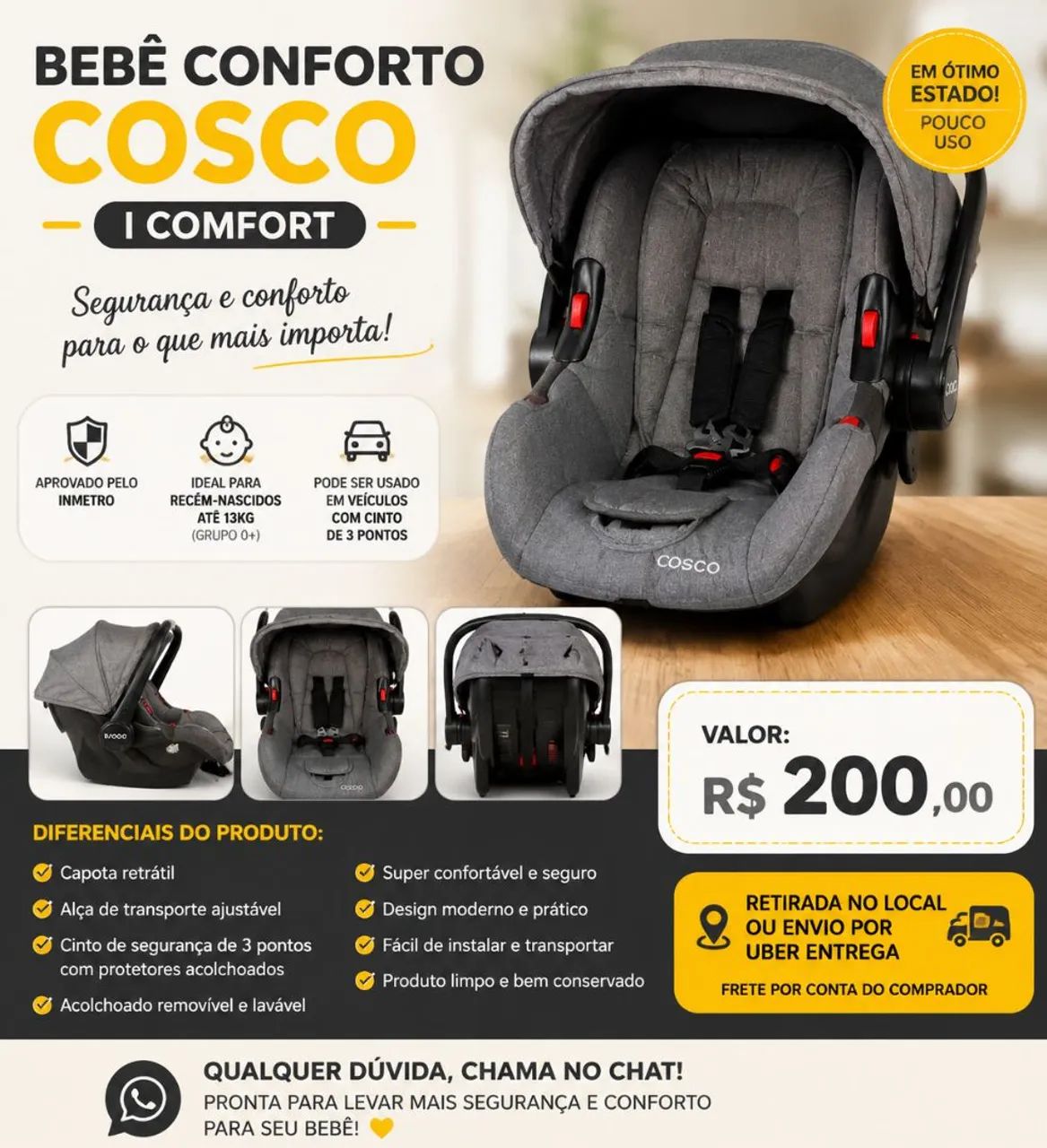 Vende-se bebê conforto 