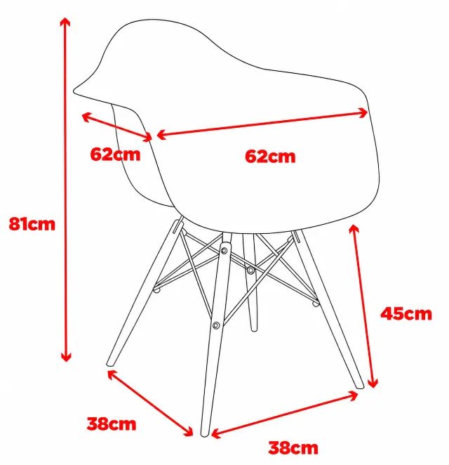 Cadeira Charles Eames Eiffel 3 unidades - Foto 2