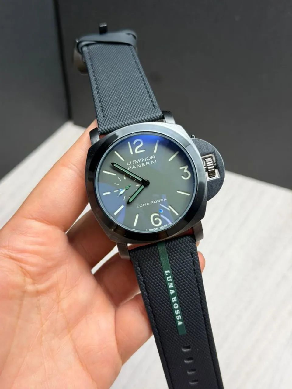Relógio Estilo Panerai Luminor Quaranta BiTempo Luna Rossa - Foto 4