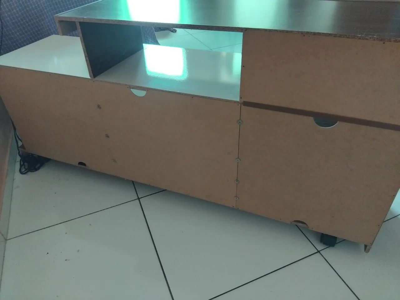 Rack Moderno (Amadeirado + Branco) - Foto 4