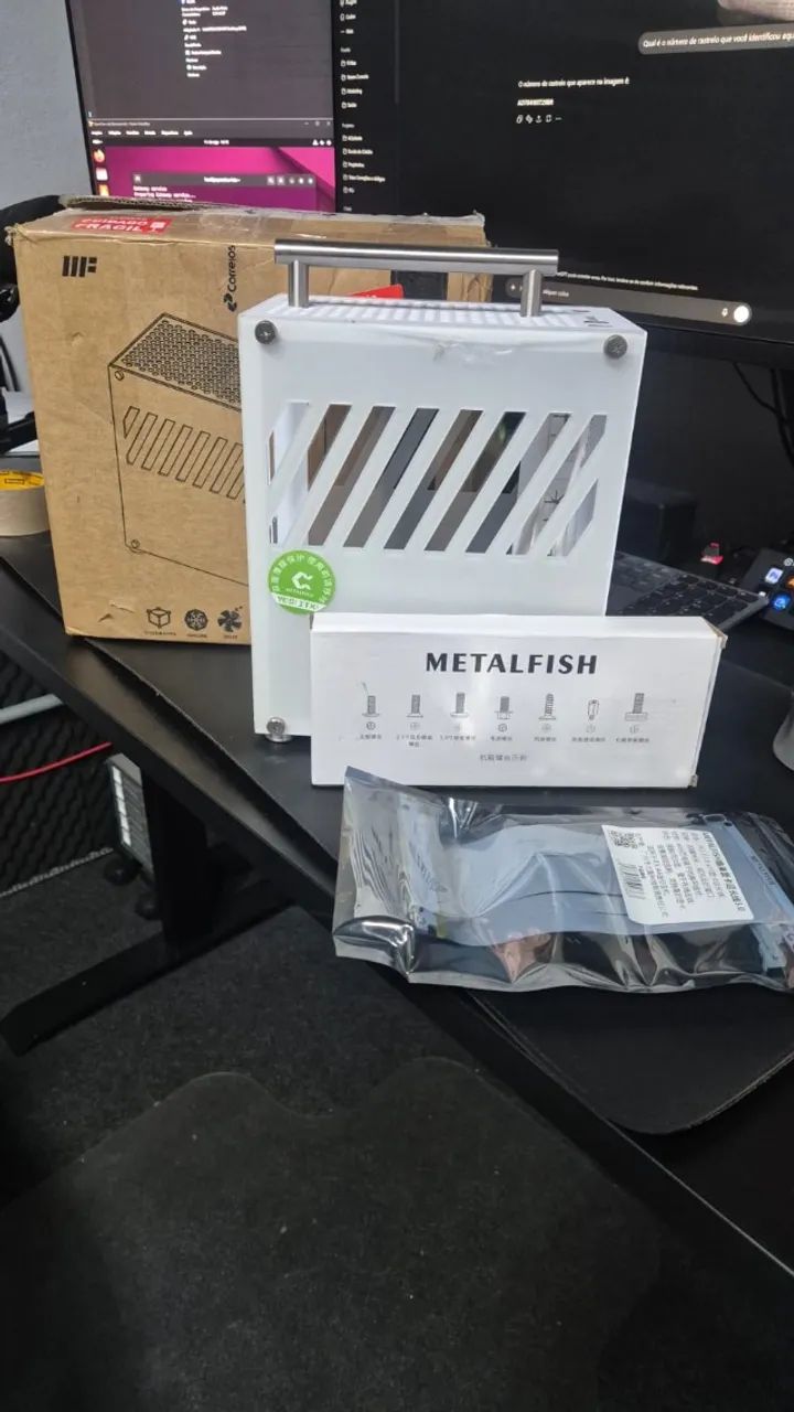 Gabinete Metalfish T40 Branco + Cabo Riser PCI-E 3.0