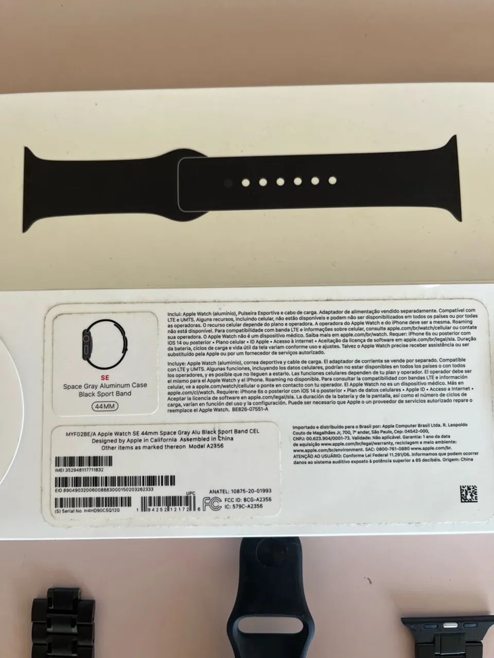 Apple Watch SE 2Gen 44mm (com caixa, carregador e pulseiras extra) - Foto 2