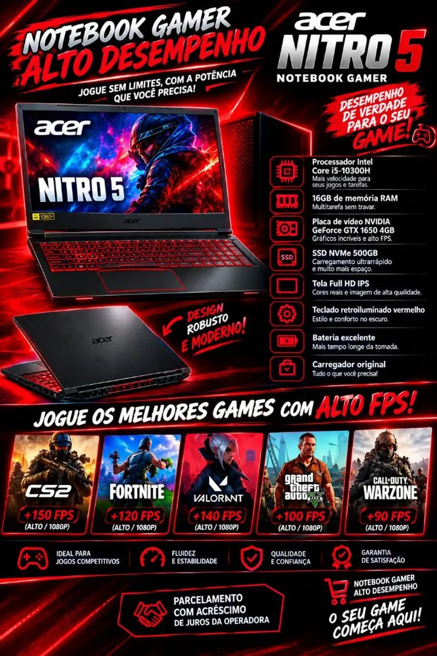ACER NITRO 5  NOTEBOOK GAMER DE  - Foto 2
