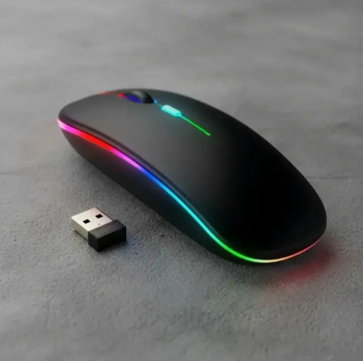 Mouse Recarregável e Mouse Pad 
