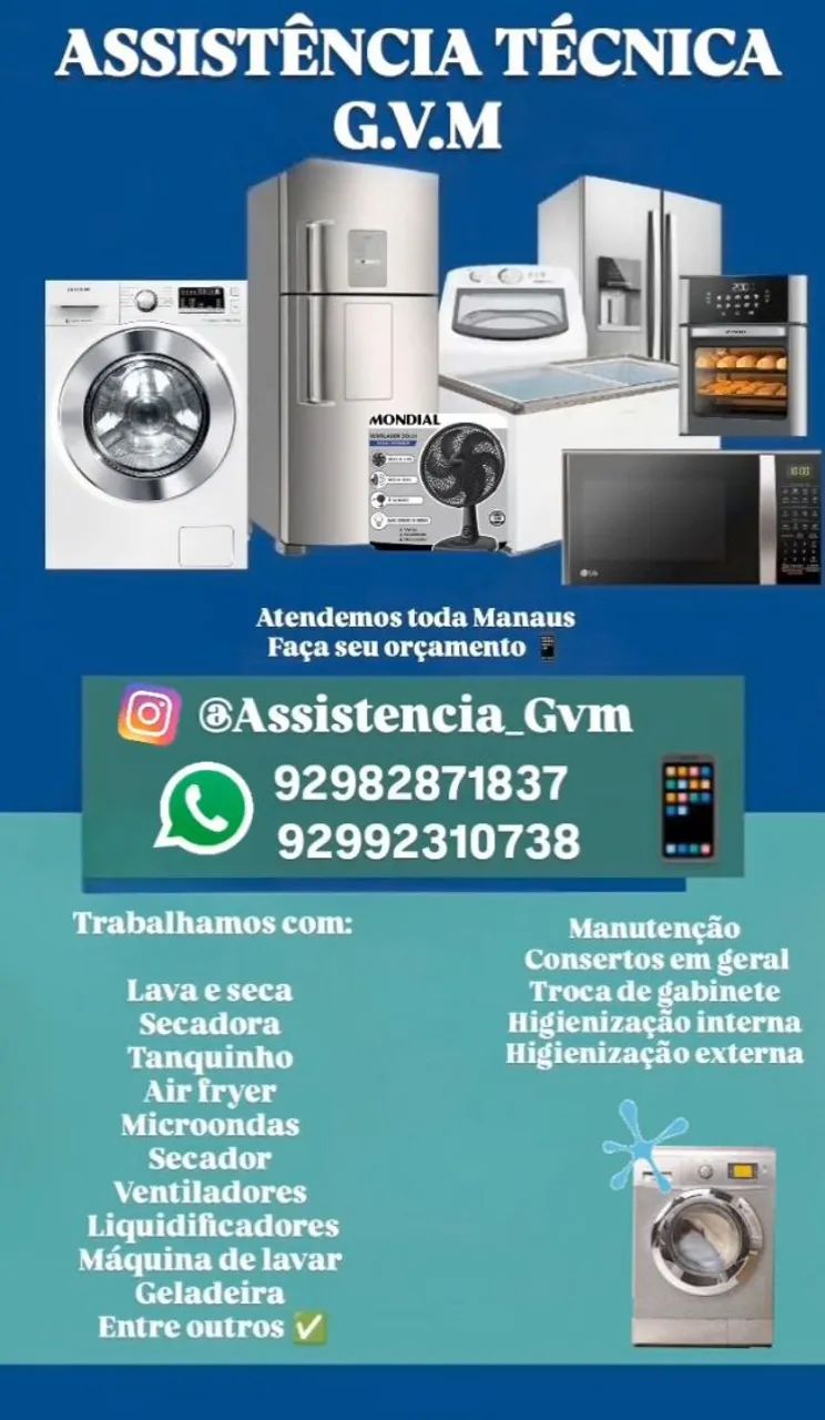 Máquina de lavar roupas com defeito 