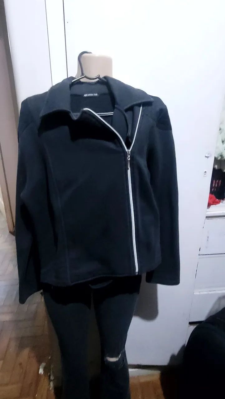 Jaqueta de moletom preto m