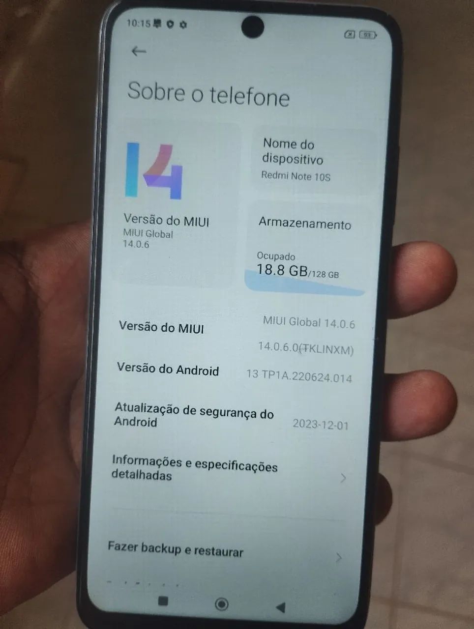 Celular Redmi Note 10s com Carregador 128gb - Foto 3