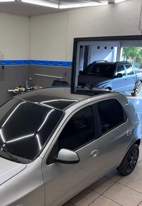 envelopamento de teto black piano carro