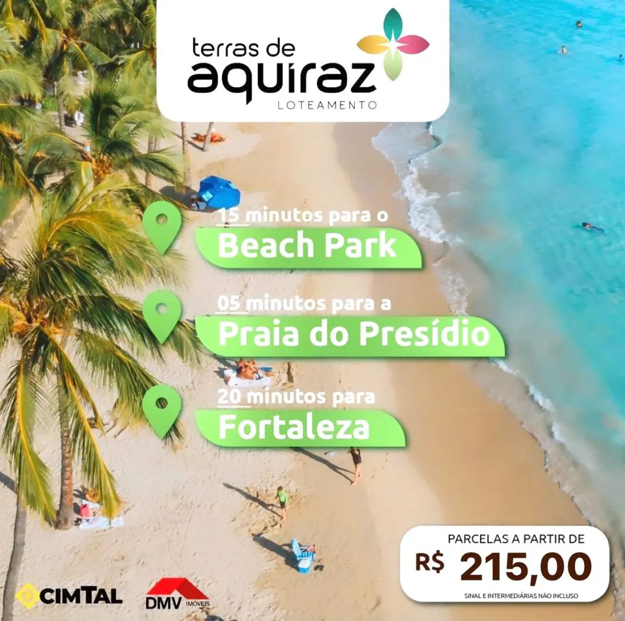 Lotes próximo às belas praias em Aquiraz - Ceará