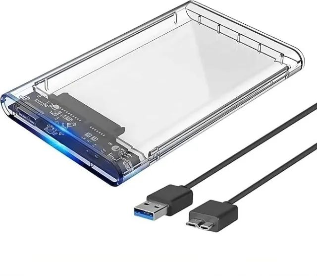 Case para HD Externo SATA 3 USB 3.0 Alta Velocidade Compacto Plug & Play até 5TB Compatíve