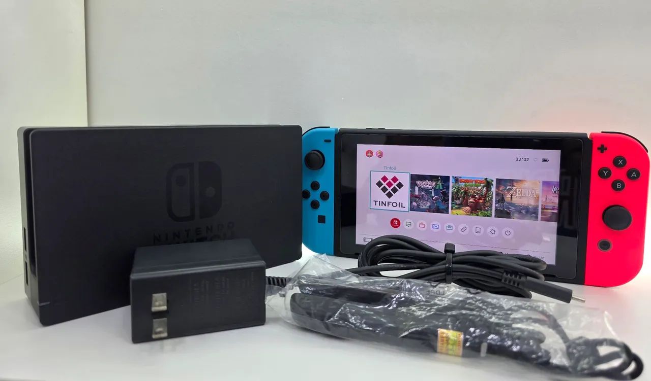 Nintendo Switch V2 Destravado 128GB ac trca - Foto 2