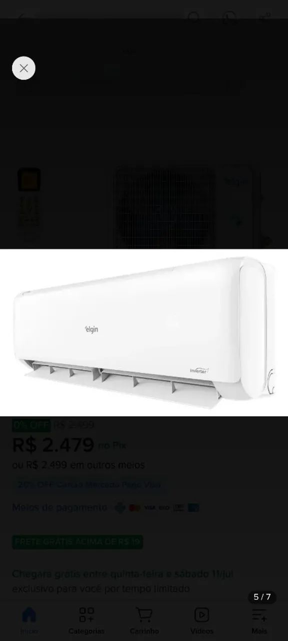 Ar condicionado Elgin 9000 BTUs  - Foto 3