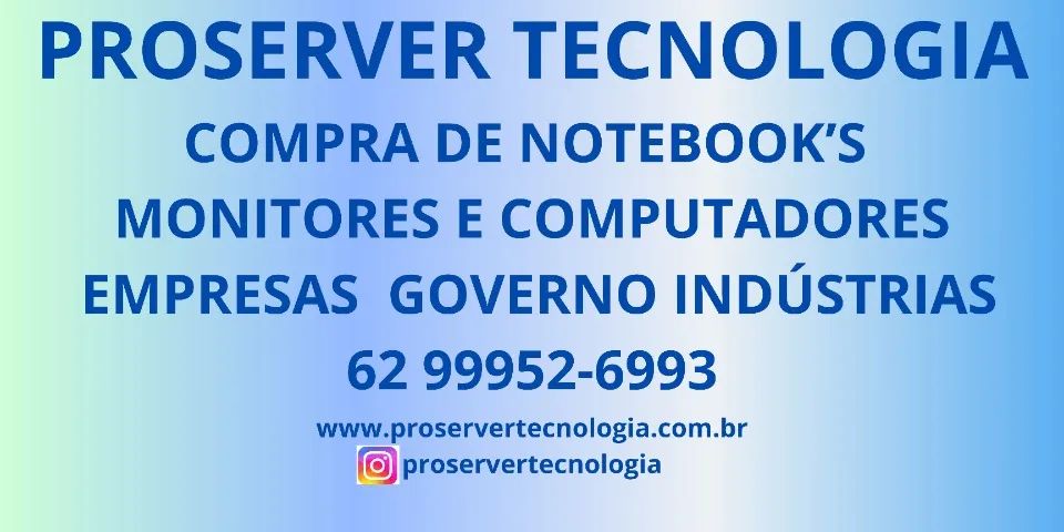 NOTEBOOKS MONITORES E COMPUTADORES