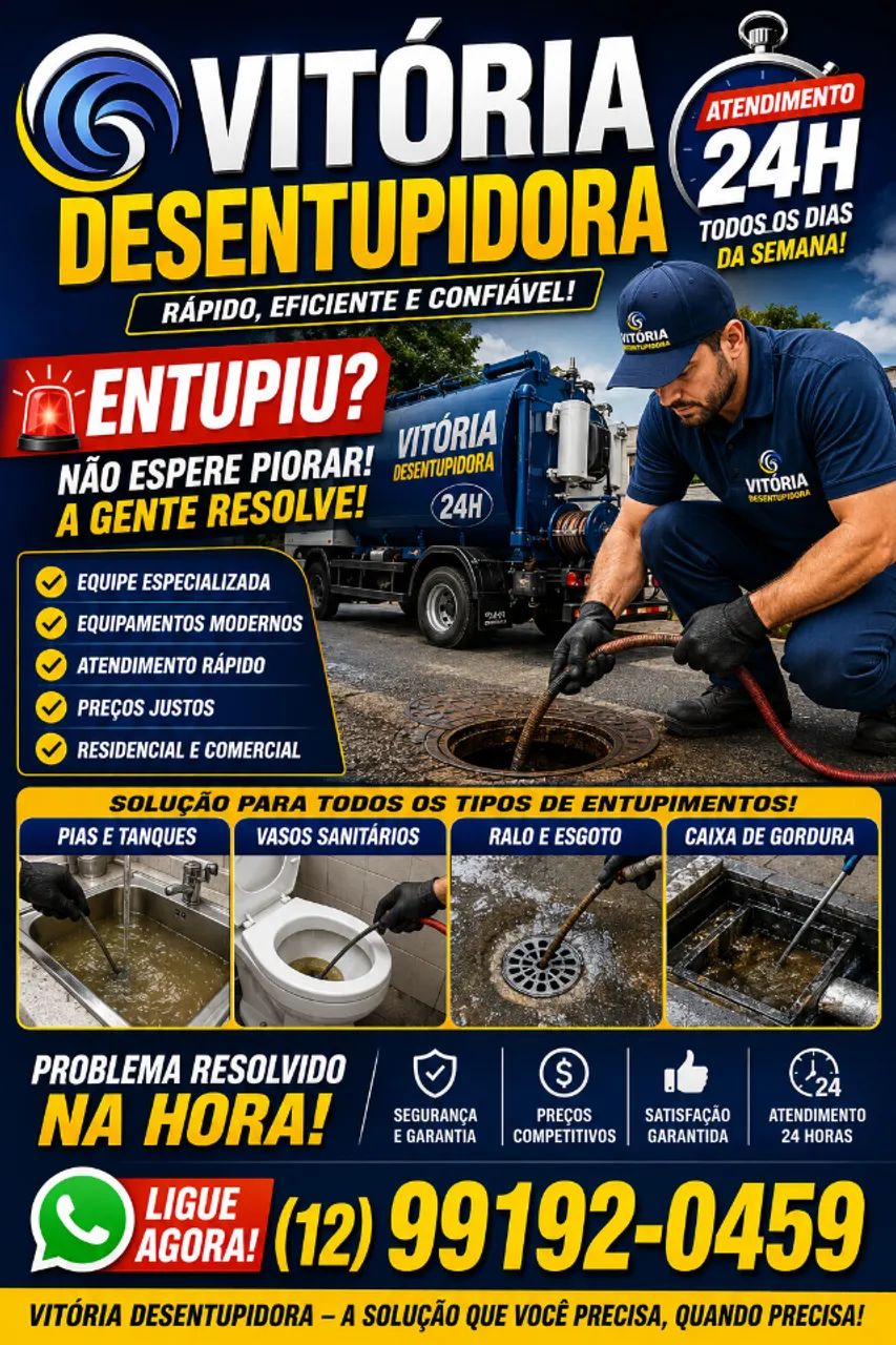 Desentupidora de esgoto