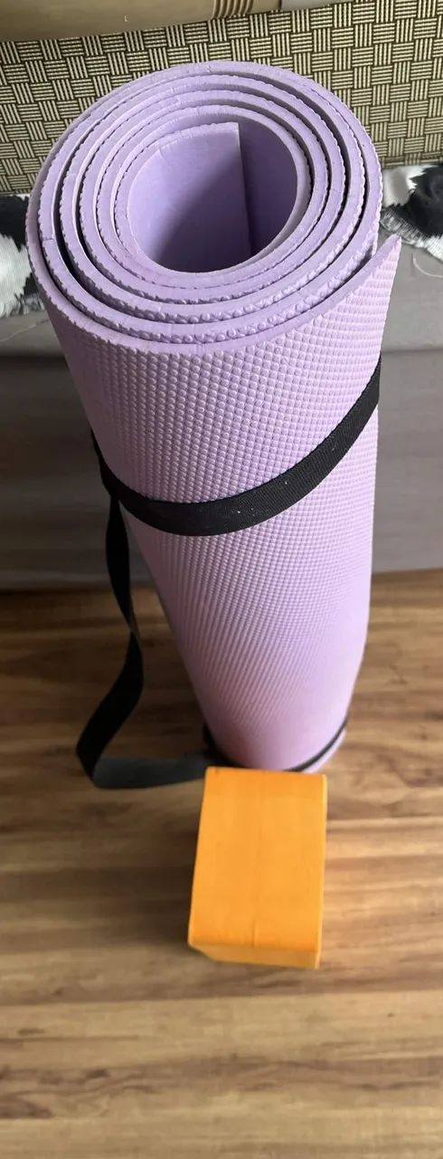 Kit 2 Peças para Yoga, Tapete e Bloco  - Foto 2