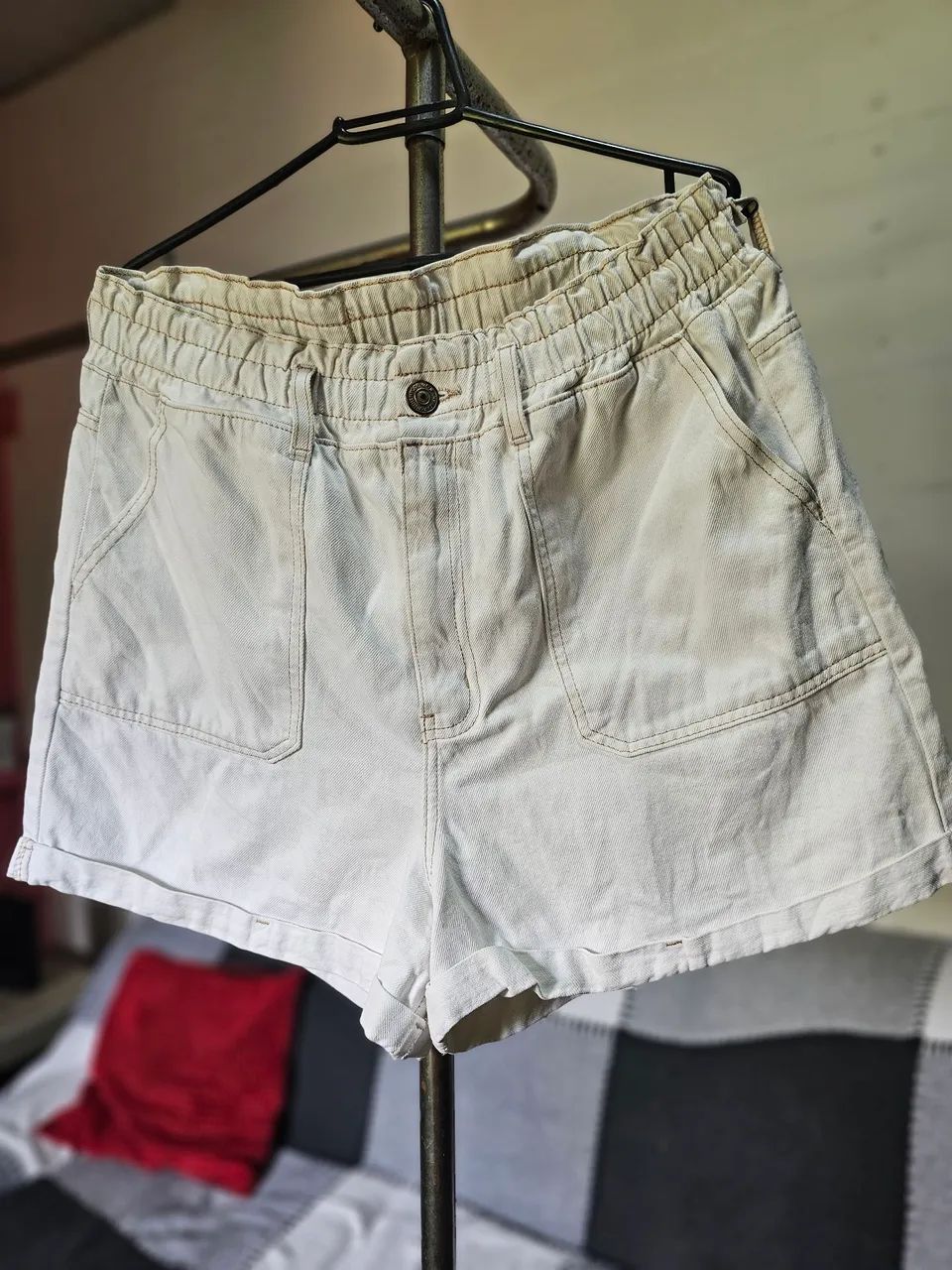 Short branco jeans 