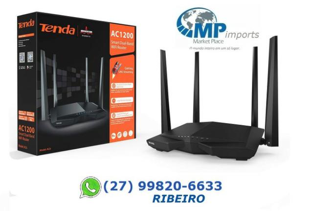 Roteador Tenda Wireless Dual Band, 1200Mpbs, 4 Antenas, High-Power - AC6 - opção 12x Loja