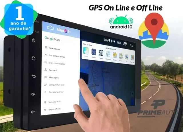 Multimídia Android Gps Bluetooth Espelhamento Wifi Usb Aux Sd Camera tela 7 Polegadas Carr - Foto 3