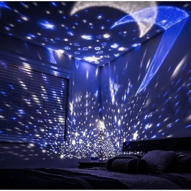 Luminária Abajur Projetor de Estrelas Lua lançamento