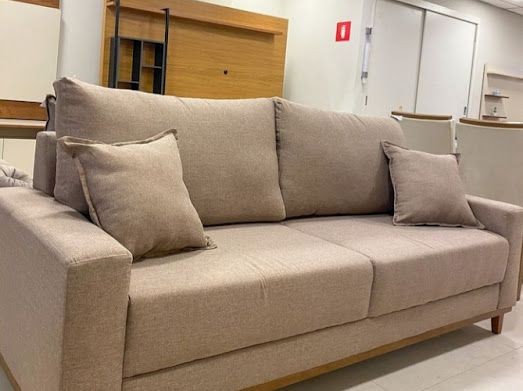 Sala sofá retro 210 cm com almofadas soltas  - Foto 3