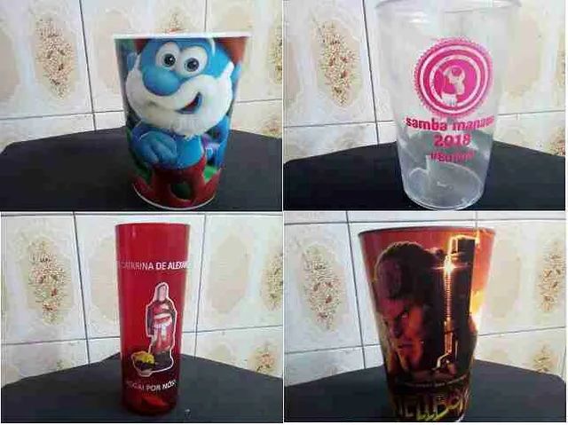 coleçao  26 copos plastico duro,caneca.