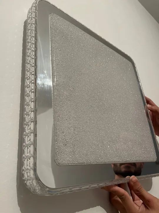 Plafon Sobrepor Led Gemini Acrílico Cristal 40x40 - Foto 3