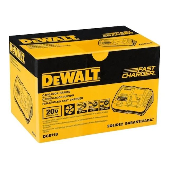 Carregador Rápido com Cooler 20V/60V LI-ION - DEWALT-DCB118 - Foto 5