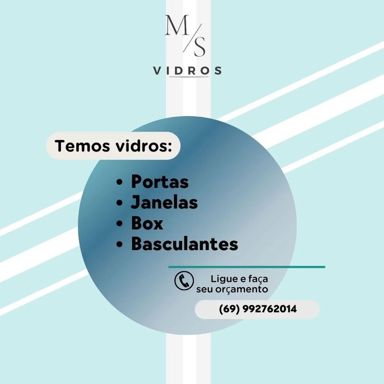 Portas, Janelas, Box e Basculantes em Vidro - M/S Vidros