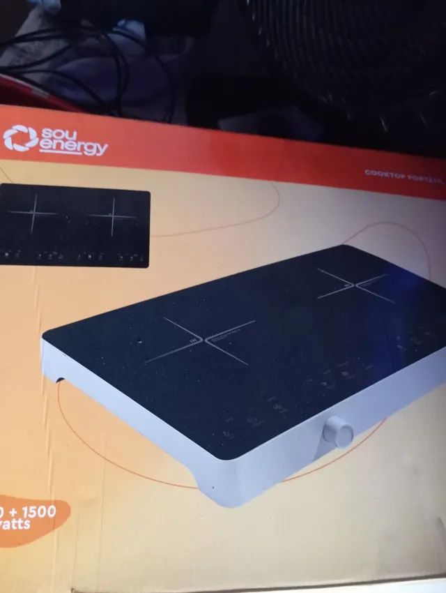 Fogão 2 bocas de indução elétrico Cooktop novo ainda embalado serado