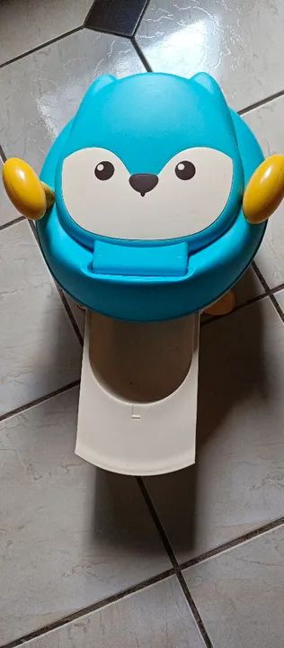 Penico Infantil Azul com Desenho de Urso - Foto 4