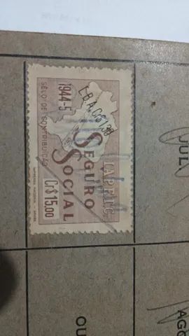 Notas de dinheiro antigas e selos - Foto 5