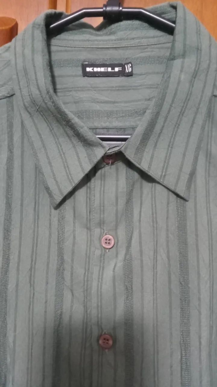 Camisa Khelf, verde musgo, XG.