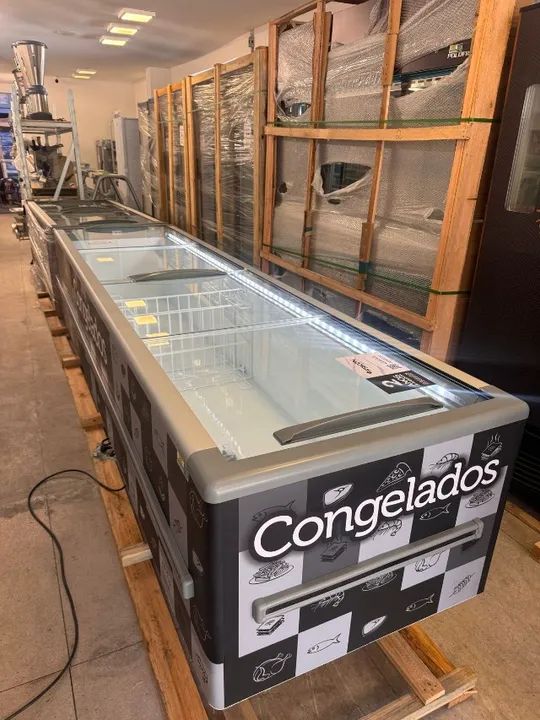 Ilha dupla ação - freezer - marca fricon - tamanho 3,00x0,80- 2 anos garantia  - Foto 3