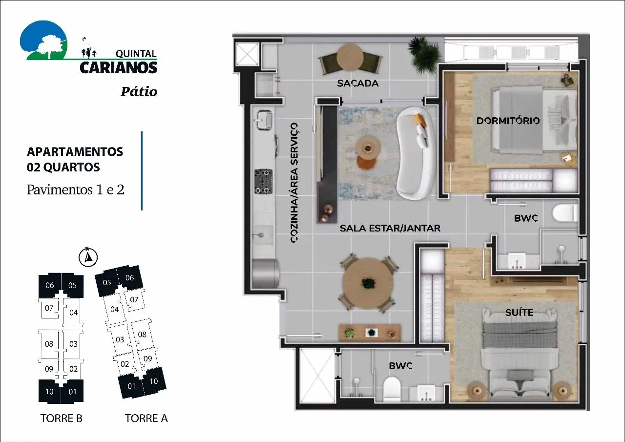 Venda | Carianos | Apartamento 2 quartos (1 suíte)