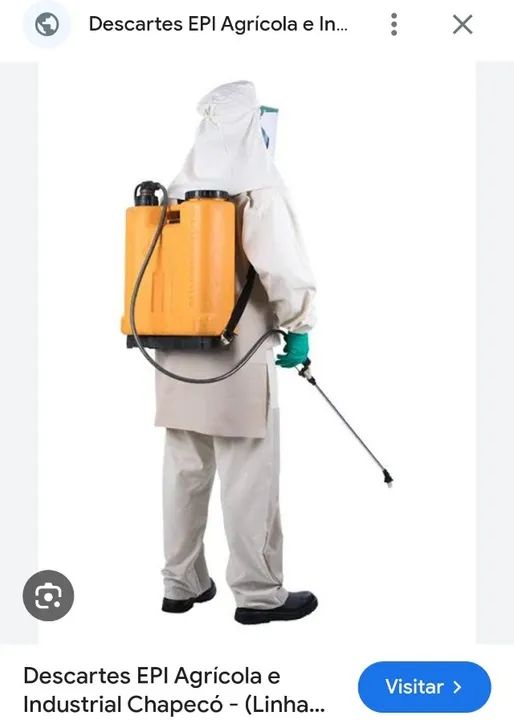 Conjunto Roupa EPI Agrotóxico herbicida Aplicação Defensivo Agrícola Pulverização GG