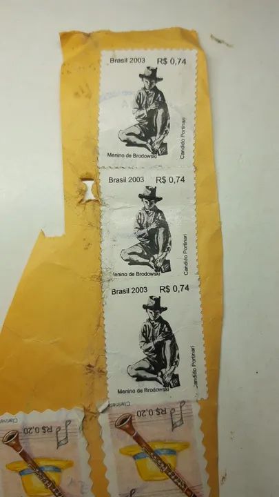 Selos antigos do Brasil de 2002 e 2003 lote com 5 - Foto 2