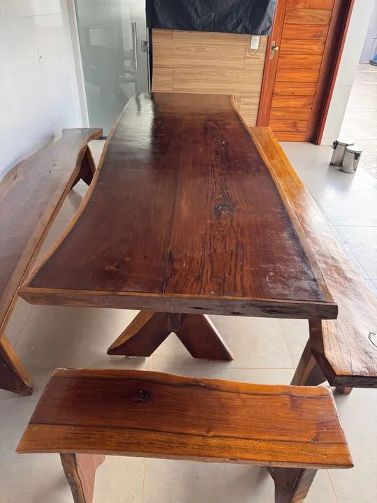 Mesa de Madeira Jacarandá - Foto 2