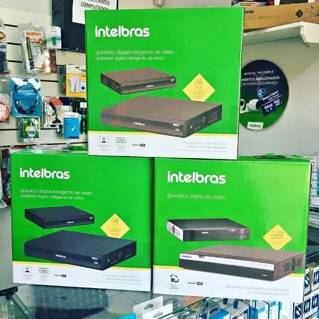 DVR Intelbras de 4, 8 ou 16 canal com 12 meses de garantia e nota fiscal