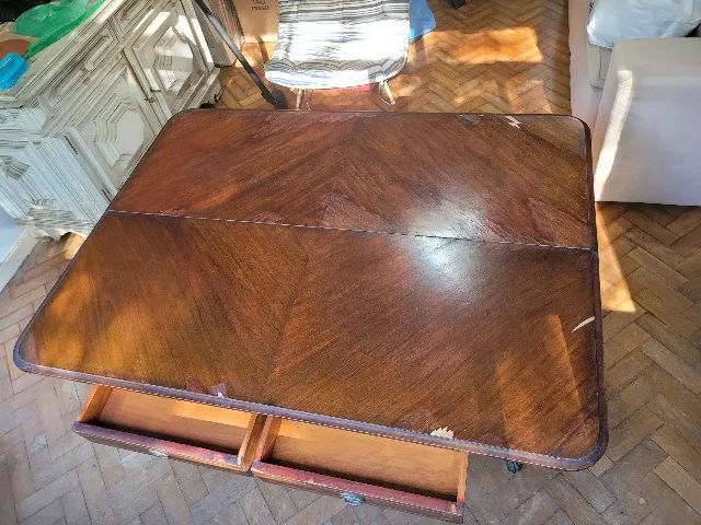 Mesa de jantar antiga em madeira maciça - Foto 5
