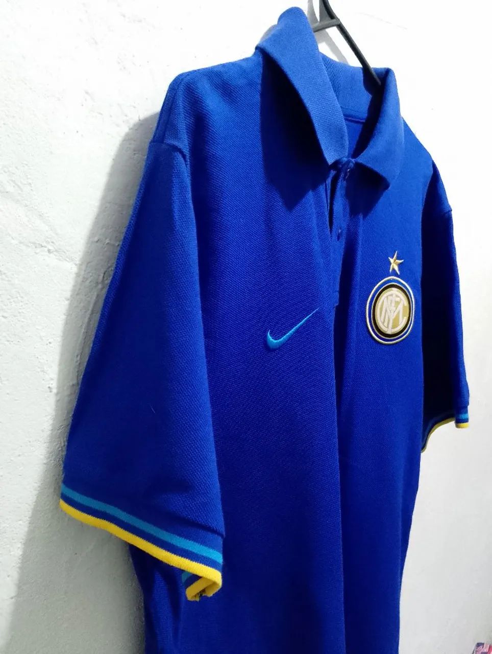 Camisa M original polo azul e amarelas masculinas da Nike   - Foto 3