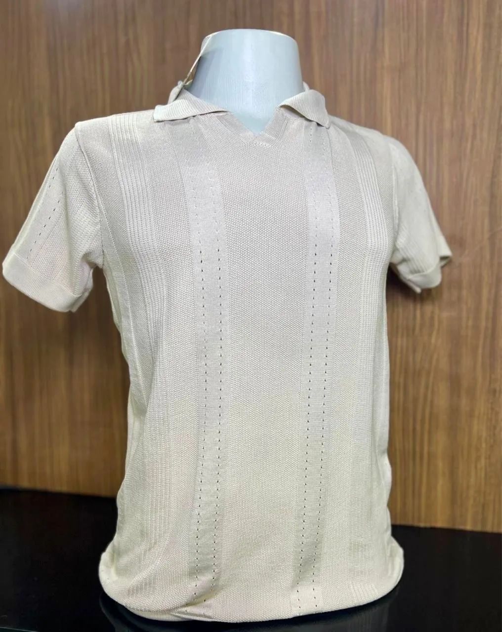 Camisa polo Zara texturizada vertical - Foto 3