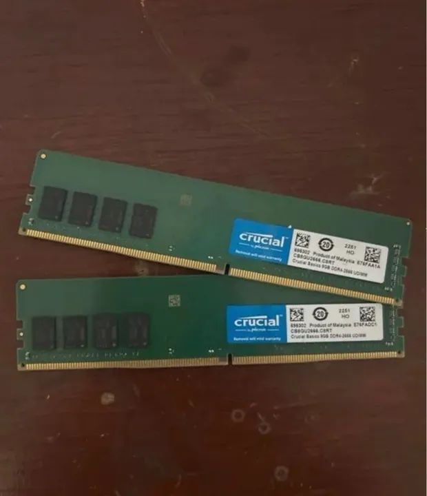 Memória RAM Crucial 8GB DDR4 2666MHz