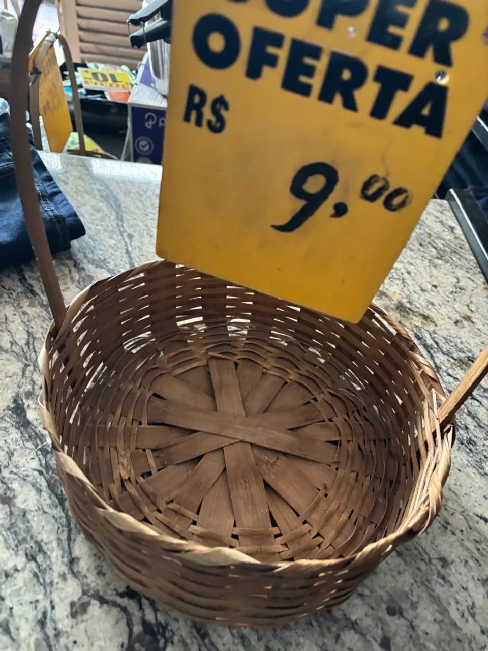 Cesta para café da manhã em Vime: Super Oferta, só 9 reais cada unidade  - Foto 4