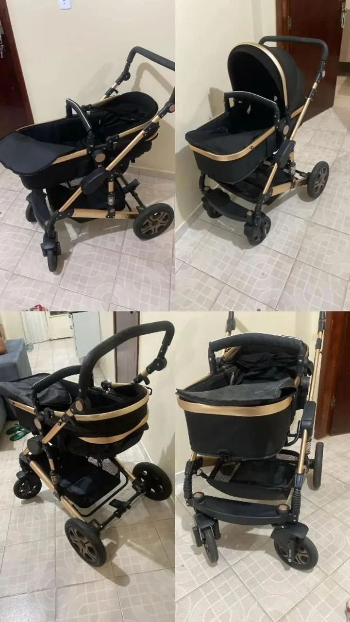 Carrinho de Bebê Luxuoso com Design Moderno